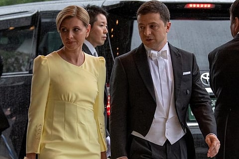 Olena Zelenska and Volodymyr Zelensky