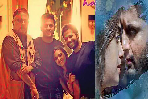 PC Sreeram with Rang De cast; first look poster of Rang De