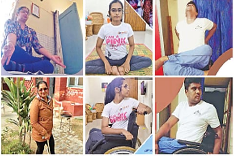 A few participants of the two-day virtual yoga competition held in Chennai