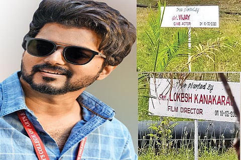 Vijay, Lokesh plant saplings in Neyveli