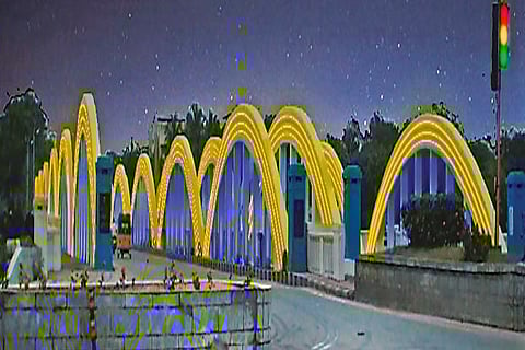 An artist?s conception of the Napier Bridge once it would be illuminated with dynamic lightings