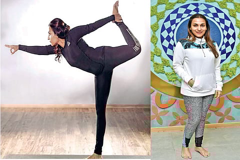 Aishwaryaa R Dhanush at a yoga studio in the city recently
