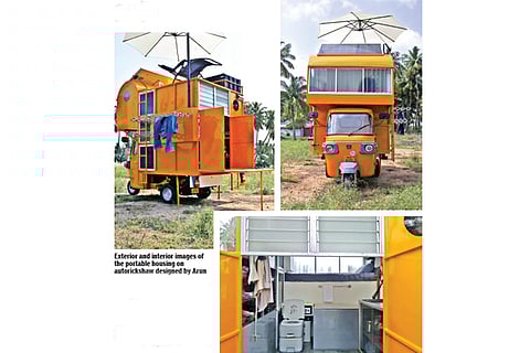 Architect redesigns autorickshaw into portable house