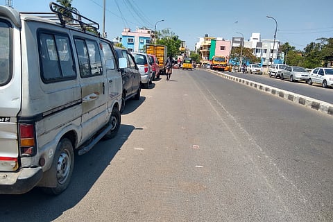 Open urination becomes prevalent since parked vehicles provide ?private? spaces to those living in locality