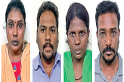 (From left) Kalpana, Prasanna, Preethi, Satishkumar