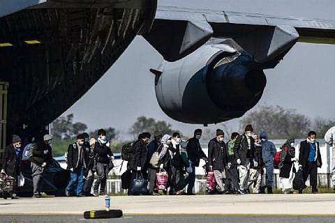 File photo of Indians brought back by the IAF aircraft from coronavirus-hit Iran (PTI)