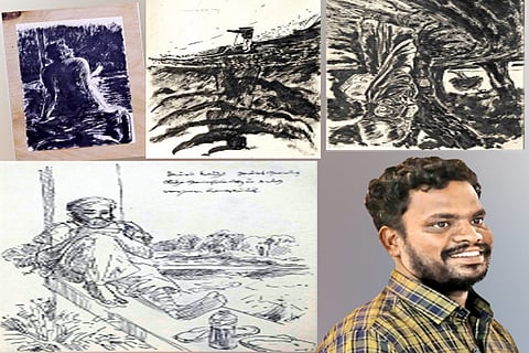 Sketches done by Anthony Guruz; Anthony Guruz, Artist