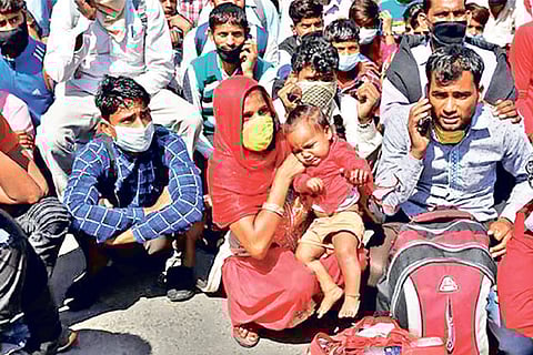 The migrant workers complain that their employers are yet to settle their dues