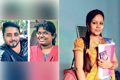 Chandrakanth H (L), Nivedha K (C) and (R) Preethi Balakrishnan
