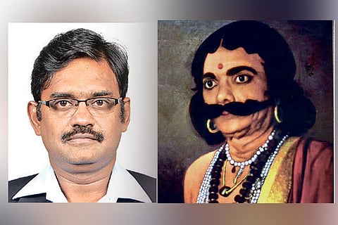 A painting of FGN as Hiranyakashipu