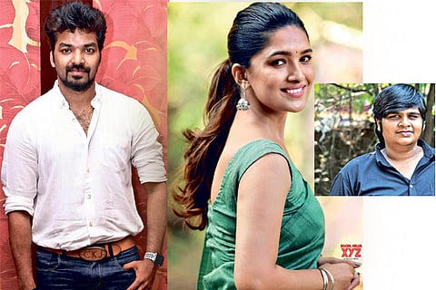 L to R: Jai, Vani Bhojan and  Karthik Subbaraj