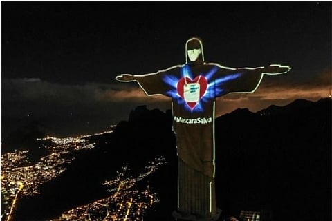 Christ the Redeemer 'wears' mask to raise COVID-19 awareness