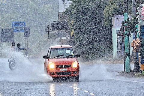 A few parts of the city, including ECR, received rain on Tuesday