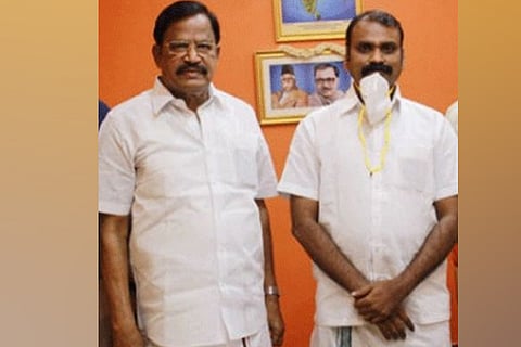 Former Assembly deputy speaker VP Duraisamy and state  BJP president L Murugan