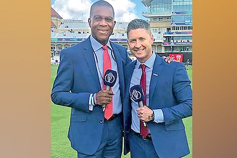 Michael Holding (left) and Michael Clarke (File photo)