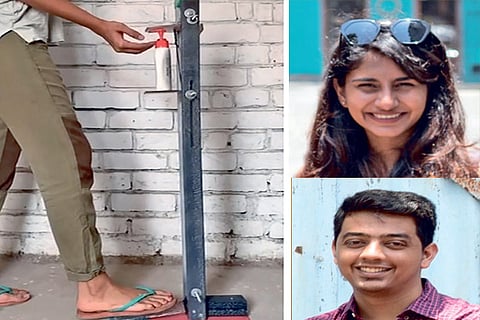 Handsfree sanitising station; Mridhula; Pradyumna Rao