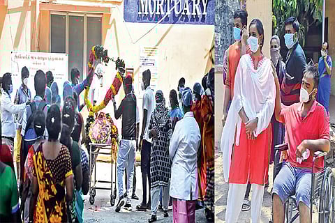 Nurses pay respect to the senior nurse who died of COVID at RGGGH : her family at the hospital