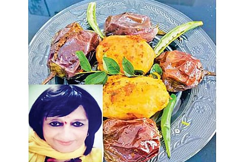 Stuffed Potato and Kathirikkai fry: A speciality dish from Mylapore
