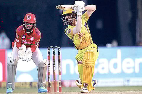 CSK opener Ruturaj Gaikwad hit six fours and a six during his unbeaten knock of 62 against KXIP