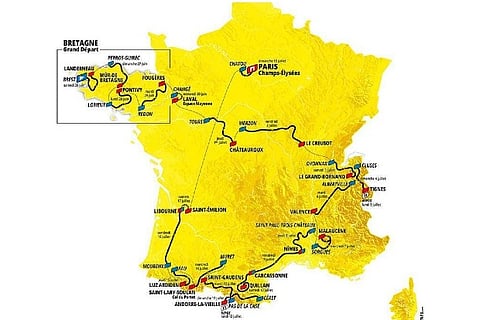Tour de France 2021 Route Map