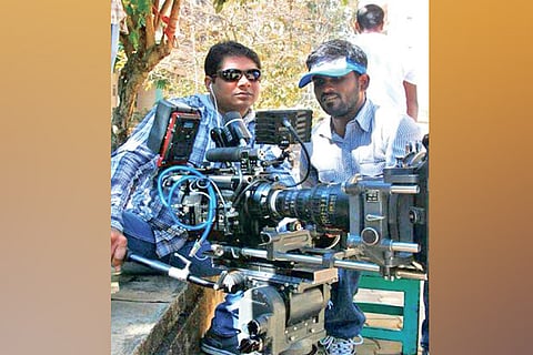 Manoj Bharathiraja during the shoot