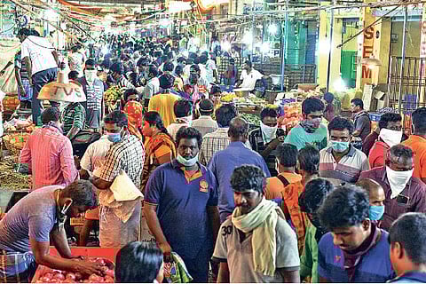 Curbs causing crowding at Koyambedu: Vendors