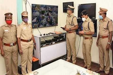 Commissioner of Police Prem Anand Sinha launching the new facility in Madurai on Monday