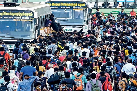 Bus crew fined for flouting COVID norms