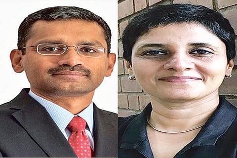 Rajesh Gopinathan, CEO of TCS and Sapna Behar, founder of Icarusnova