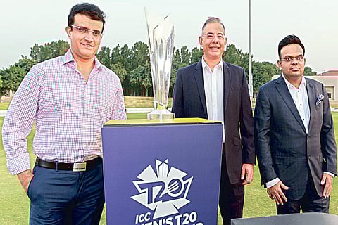 BCCI president Ganguly, ICC CEO Sawhney, BCCI secretary Shah