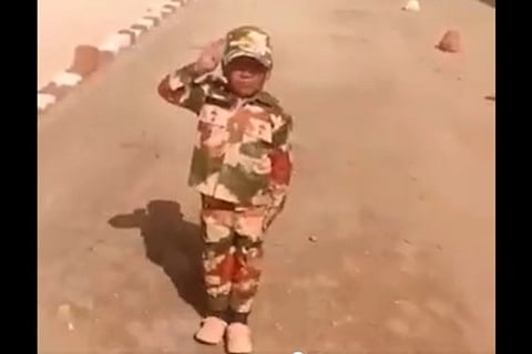 5-yr-old Ladakh boy again winning hearts, in ITBP fatigues