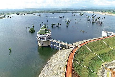 The reservoir at Thervoy Kandigai inaugurated by Home Minister Amit Shah on Saturday