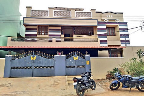 The house of financier that was burgled in Thanjavur