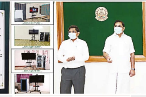 CM Palaniswami inaugurating video-conferencing facility for Juvenile Justice Board on Wednesday
