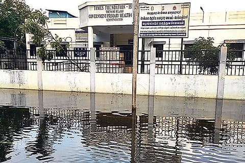 Semmenchery is yet to be cleared of rain water