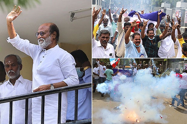 Fans euphoric as Rajinikanth greets supporters after meeting with his ...