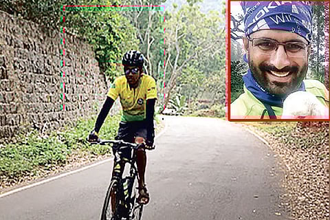 Srini Swaminathan during one of his long-distance rides