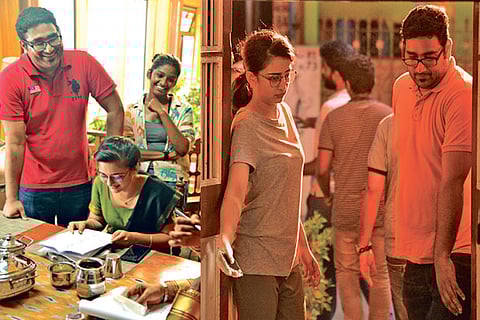 Akshara during the shoot of the film