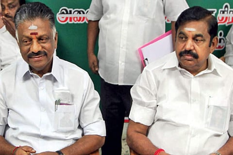 AIADMK coordinator O Panneerselvam and Chief Minister Edappadi K Palaniswami
