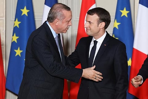 Recep Tayyip Erdogan and Emmanuel Macron (Photo: Reuters)