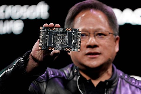 SoftBank head hails Nvidia CEO as next Steve Jobs