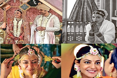 Kajal Aggarwal and Gautam Kitchlu; From Kajal?s haldi ceremony held on Thursday