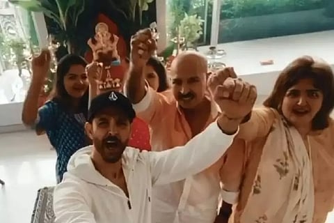 Hrithik Roshan shares glimpse of Ganesh Chaturthi celebration with family