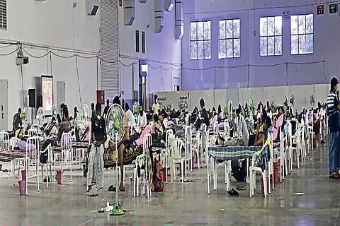 Patients at a COVID-19 care centre in Coimbatore (file photo)