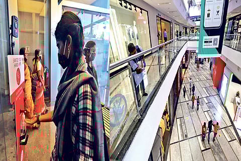 Visitors who thronged the city malls on Saturday, the first weekend after their reopening