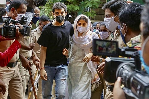 Rhea Chakraborty and her brother