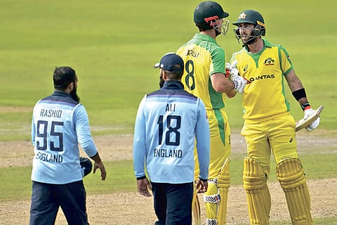 Mitchell Marsh and Glenn Maxwell added 126 runs for the sixth wicket in the first ODI against Eng