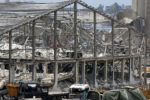 White smoke covers Beirut port