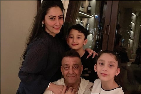 Source: Instagram; Actor Sanjay Dutt rejoins with his family in Dubai
