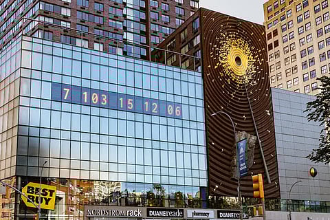 Metronome and its Climate Clock, soon after it was activated